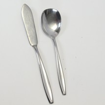 International New Dawn Sugar Spoon and Butter Knife Stainless Lot of 2 - $9.79