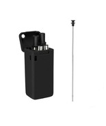Collapsible, Reusable Drinking Straw, Stainless Steel w Case &amp; Cleaning Rod - $276.31 MXN