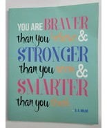 You Are Braver Than You Believe Blank Journal NEW Stronger Than You Seem... - £7.02 GBP