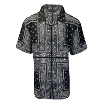 Harley-Davidson Men&#39;s Black Beauty Print Shirt Bandana Short Sleeve (S65) - £35.04 GBP