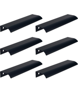 Tighall 6PCS Aluminum Alloy Black Finger Edge Pull Concealed Handle Fing... - £11.19 GBP