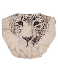 Bebe Cheetah Poncho Womens 2XS Silk Tunic Top Blouse Lightweight Oversized - £25.40 GBP