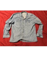 Hollister Men’s XL Long Sleeve Denim Button-Up Shirt Chambray Look Casual - $24.67 CAD