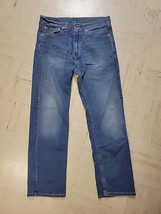 Levis 505 Jeans Mens 32x30 Blue Denim Regular Fit Straight Medium Wash C... - £18.75 GBP