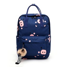 Cute Pig Print Women Backpack Female Casual Large Capacity Ruack Teenage Girls S - £23.46 GBP