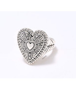 John Hardy JAI Legecy Heart Sterling Silver Ring-Family is Everything- 8... - $229.00