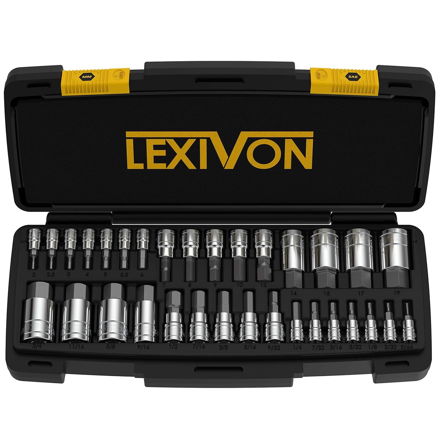 Master Hex Bit Socket Set, Premium S2 Alloy Steel | Complete 32-Piece, Sae And M