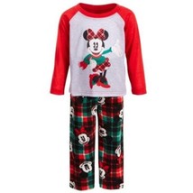 Ame Toddler Girls 2-Pc. Minnie Mouse Plaid Pajama Set - $19.00