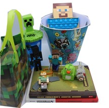 Lot Of 11 Minecraft Collectibles - Figures, Books, Bag, Cup and Tin - £17.11 GBP