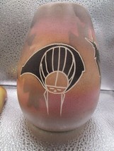 Native American Vase Artisan Made Hozoni Pottery 1990s Vtg Navajo Signed - £67.67 GBP