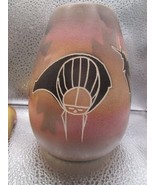 NATIVE AMERICAN Vase Artisan Made Hozoni pottery 1990s Vtg NAVAJO signed - £66.02 GBP