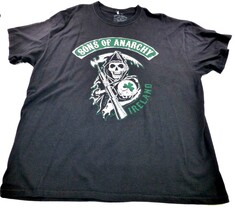 Sons Of Anarchy Ireland T-Shirt 2XL Black - $9.50