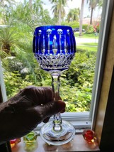 Faberge Xenia Wine Goblet in Cobalt Blue  ( Single Glass ) - £195.84 GBP
