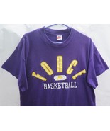 Vtg Nike Air FORCE Basketball Lakers Purple 1s XL T Shirt Swoosh Gray Ta... - £112.01 GBP