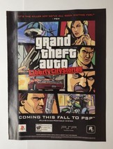 Grand Theft Auto GTA Liberty City Stories PSP PS2 2005 Magazine Ad  - £11.84 GBP