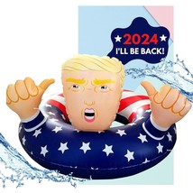 Pool Float Donald Trump 2024 Inflatable Raft Pool Ring Xl - £29.87 GBP