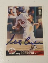 Marty Cordova Minnesota Twins 1997 Upper Deck Autograph Card #154 READ DESCRIP - £3.93 GBP