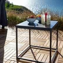 DTY Signature Hugo Steel Frame Side Table with Granite Top - £109.02 GBP