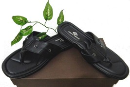 Joseph Abboud Men&#39;s Black Casual Flip Flops Sandals Size US 12 EU 45 NEW - $37.04