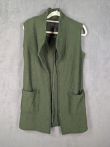 Tahari Women Jacket Small Green Wool Blend Vest Sleeveless Open Front - $14.99