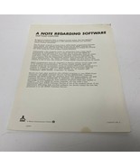 Atari XL Software Program Memo - £4.70 GBP