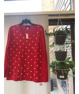 Women’s Basic Editions Sweater Red Size M Ships N 24h - $24.73