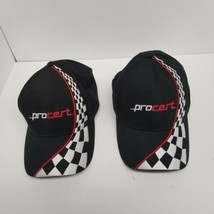 Bridgestone Firestone Procert Max Strapback Hat Lot of 2, Black &amp; Checkered Bill - £12.17 GBP