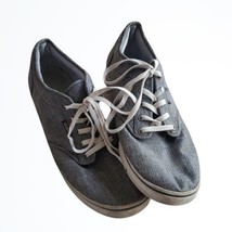 Vans Blue Grey Denim Looking Tie Low Top Fashion Sneakers Flats Shoes Size 8.5 - £22.12 GBP