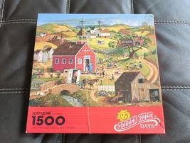 VINTAGE SPRINGBOK JIGSAW PUZZLE GOLDEN RULE DAYS 1500 PIECES Red Barn Farm - £22.38 GBP