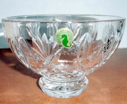 Waterford Footed Crystal Bowl 6&quot; Made in Ireland Fan/Criss-Cross Cuts 13... - $129.90
