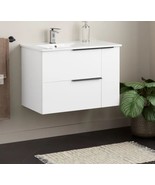 New Glossy White 40&quot; Varina Wall Mount Vanity - Signature Hardware - $27,959.97 MXN