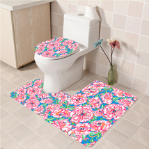 3Pcs/set Lucky Charms Bathroom Toliet Mat Set Anti Slip Bath Floor Carpe... - £26.30 GBP+