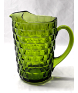 Vintage MCM Indiana COLONY WHITEHALL Cubist 8.5&quot; Avocado Green Glass Pit... - $43.71 CAD