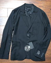 Armani Exchange A|X $220 Men&#39;s Slim Fit Black Stretch Fashion Blazer 42 - £53.59 GBP