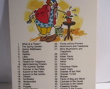 1978 Walt Disney&#39;s Fun &amp; Facts Flashcard: Flowers and Plants - $2.00