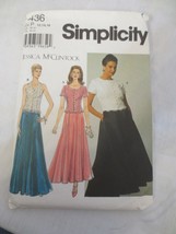 Vtg Simplicity Pattern #7436 MISSES&#39; Skirt Jessica McClintock  Sz  P12-16 Uncut - £7.90 GBP
