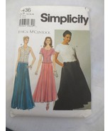 Vtg Simplicity Pattern #7436 MISSES&#39; Skirt Jessica McClintock  Sz  P12-1... - $10.00