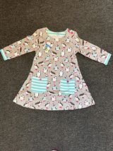 Adorable Girls Toddler Long Sleeve Cotton Dress Cartoon Bird 6T - $146.14 MXN