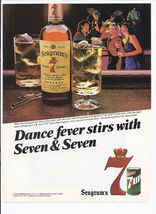 1983 Segrams 7 Seven Scotch Whiskey Print Ad Vintage 7 Up 8.5" x 11" - $19.75