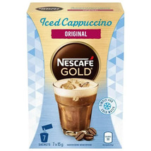 2 Boxes of Nescafe Gold Iced Cappuccino Original Coffee 14 Sachets of 15... - $30.96