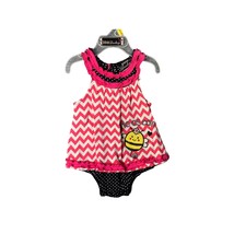 DDG Darlings Girls Infant Baby Size 0 3 months 1 Piece Romper Bodysuit C... - $8.90
