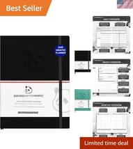 8&#39;&#39; x 11&#39;&#39; Undated Weekly Planner &amp; Productivity Journal - Elegant Black... - €44,01 EUR