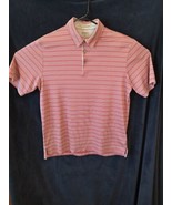 Ashworth Golf Polo Medium Pink Striped Golf Shirt ✨ - $11.88