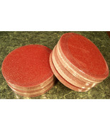 50pc 80 Grit 6&quot; HOOK and LOOP SANDING DISCS A/O Red No Hole sand paper d... - £13.36 GBP