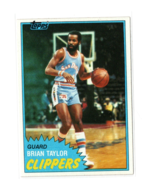 1981-82 Topps Basketball Brian Taylor #W94 - San Diego Clippers - NBA Ca... - $2.68 CAD