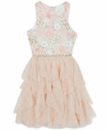 Rare Editions Big Girls Plus-Size Sequin Embroidered Dress,Various Sizes - £39.22 GBP