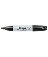 Large BrOaD Chisel TiP BLACK Sharpie PERMANENT Magic MARKER Resist Water... - $21.11