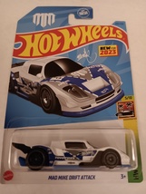 Hot Wheels 2023 #209 White Mad Mike Drift Attack HW Exotics Series 05/10 MOC - £9.55 GBP