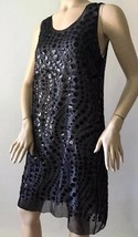 VERA WANG Lavender Label Black Embellished Sheer Overlay Dress (Size 38/4) - $49.95