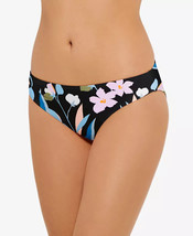 HULA HONEY Hipster Bikini Swim Bottoms Black Floral Print Size Small $19 - NWT - £4.21 GBP